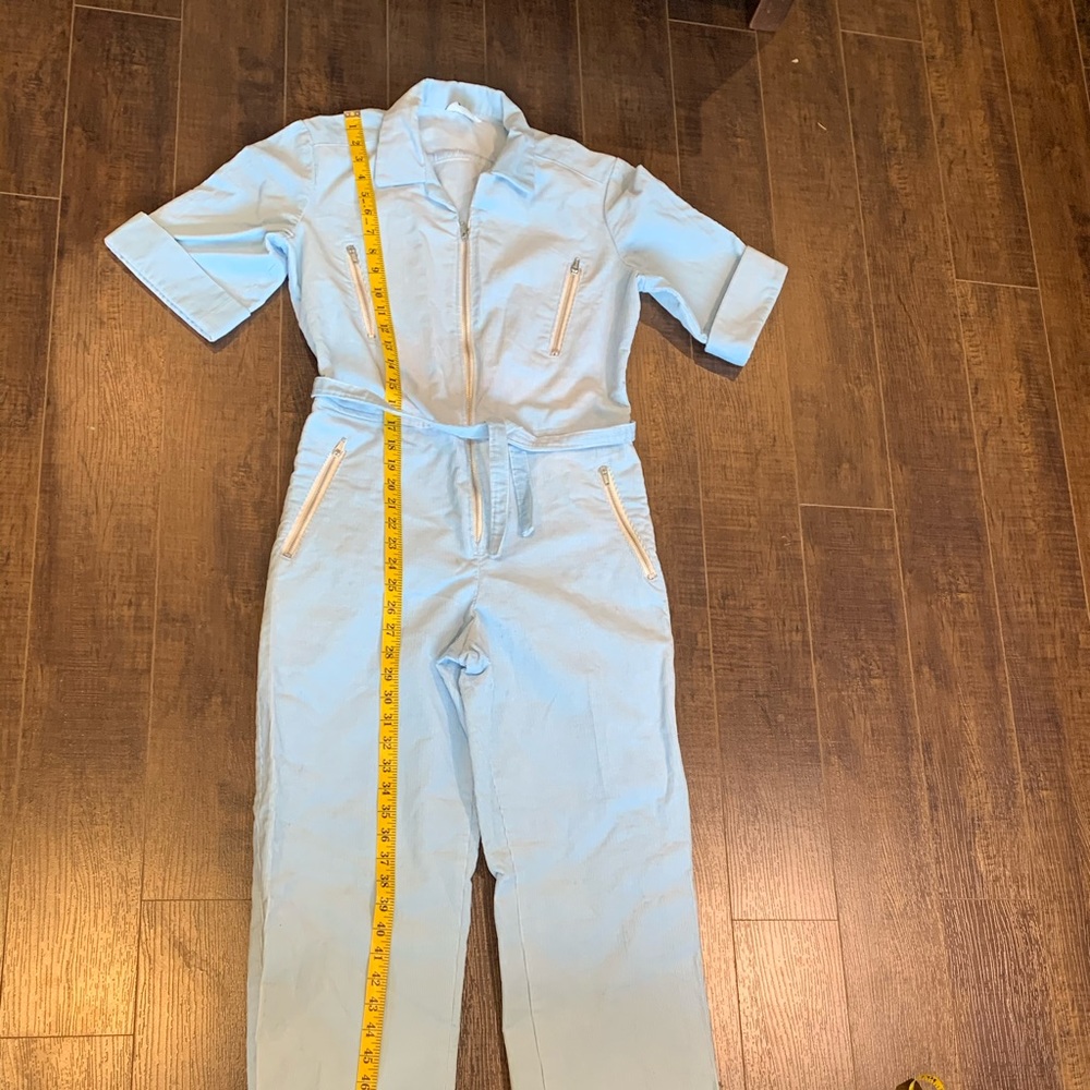 Vintage 1970’s Powder Blue Corduroy Jumpsuit - Picture 5 of 16